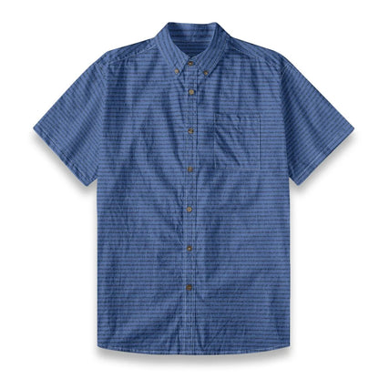 (Premium Cotton-Linen Texture) Men Casual Short Sleeve Shirt | Song Lyrics