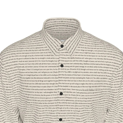(Natural Cotton) Men Casual Long Sleeve Shirt | Song Lyrics