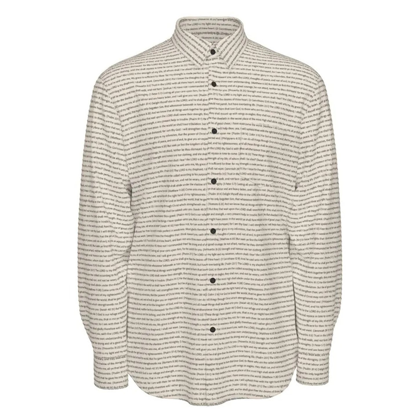 (Natural Cotton) Men Casual Long Sleeve Shirt | Song Lyrics