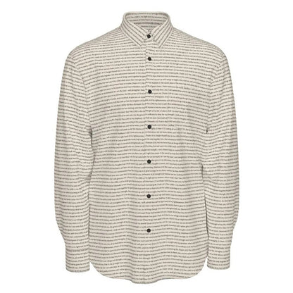 (Natural Cotton) Men Casual Long Sleeve Shirt | Song Lyrics