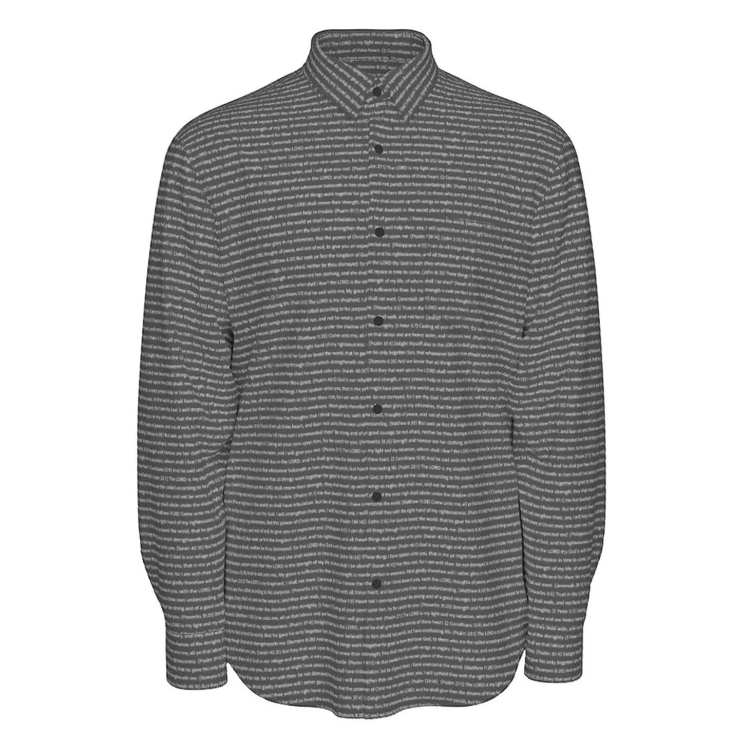 (Natural Cotton) Men Casual Long Sleeve Shirt | Song Lyrics