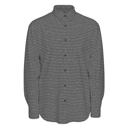 (Natural Cotton) Men Casual Long Sleeve Shirt | Song Lyrics
