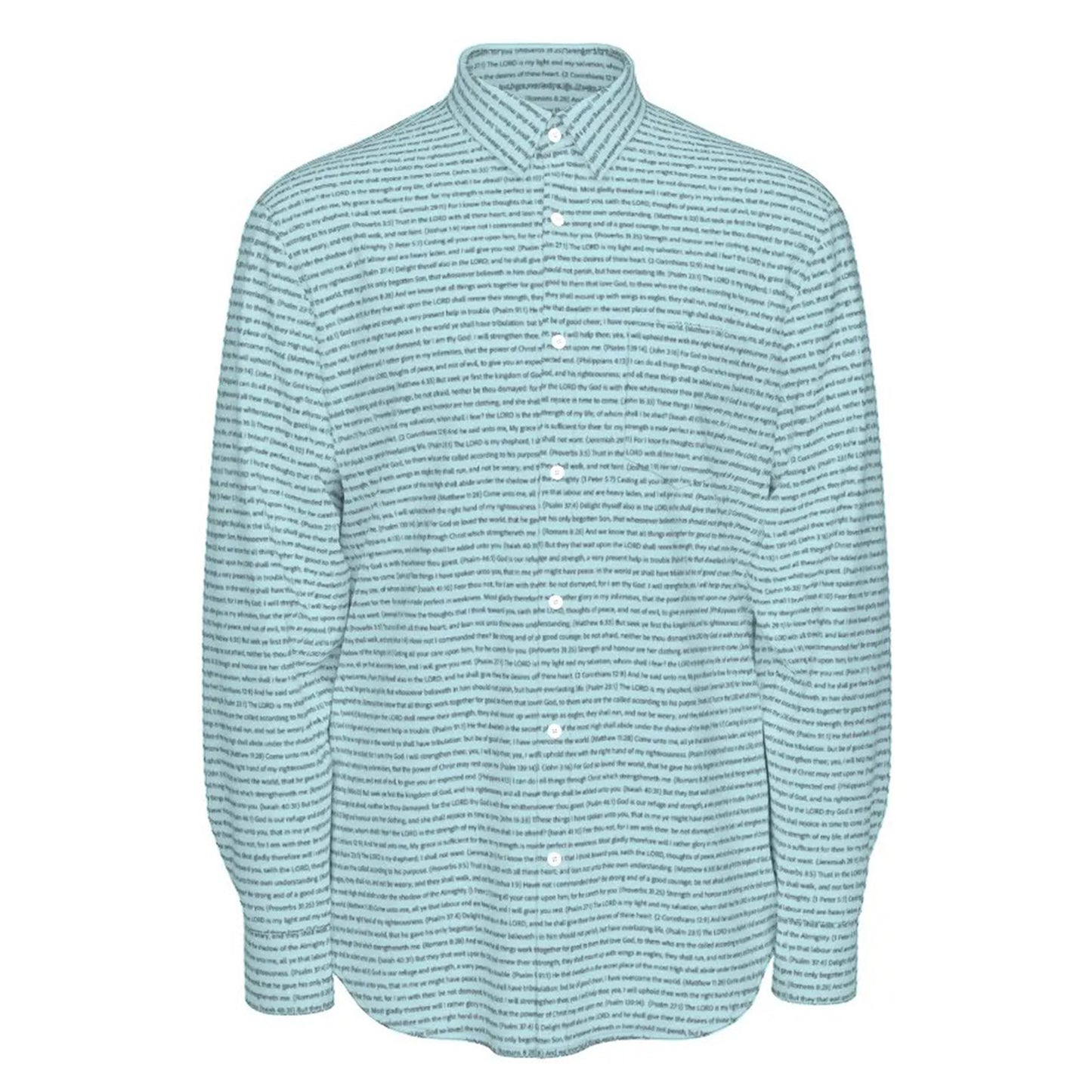(Natural Cotton) Men Casual Long Sleeve Shirt | Song Lyrics