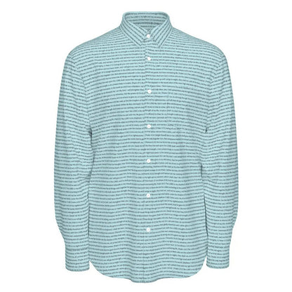 (Natural Cotton) Men Casual Long Sleeve Shirt | Song Lyrics