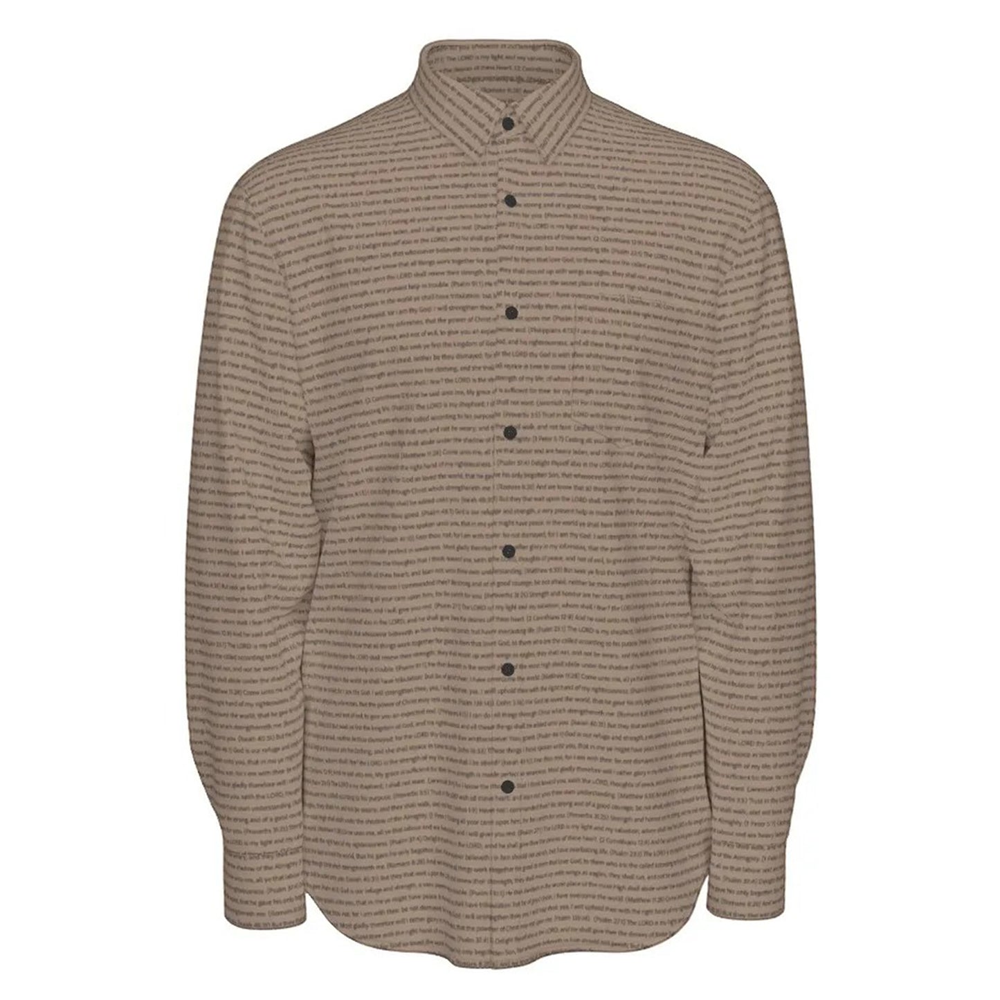 (Natural Cotton) Men Casual Long Sleeve Shirt | Song Lyrics