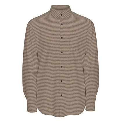 (Natural Cotton) Men Casual Long Sleeve Shirt | Song Lyrics