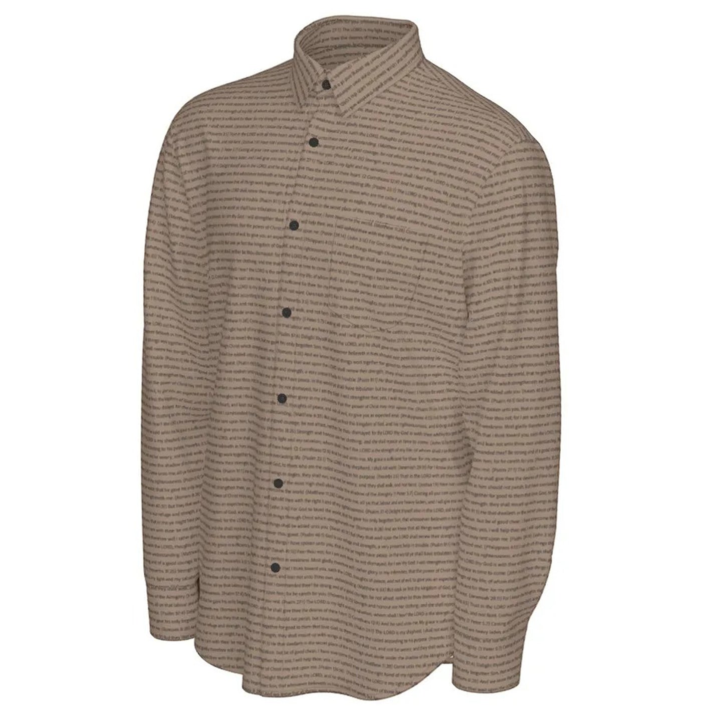 (Natural Cotton) Men Casual Long Sleeve Shirt | Song Lyrics