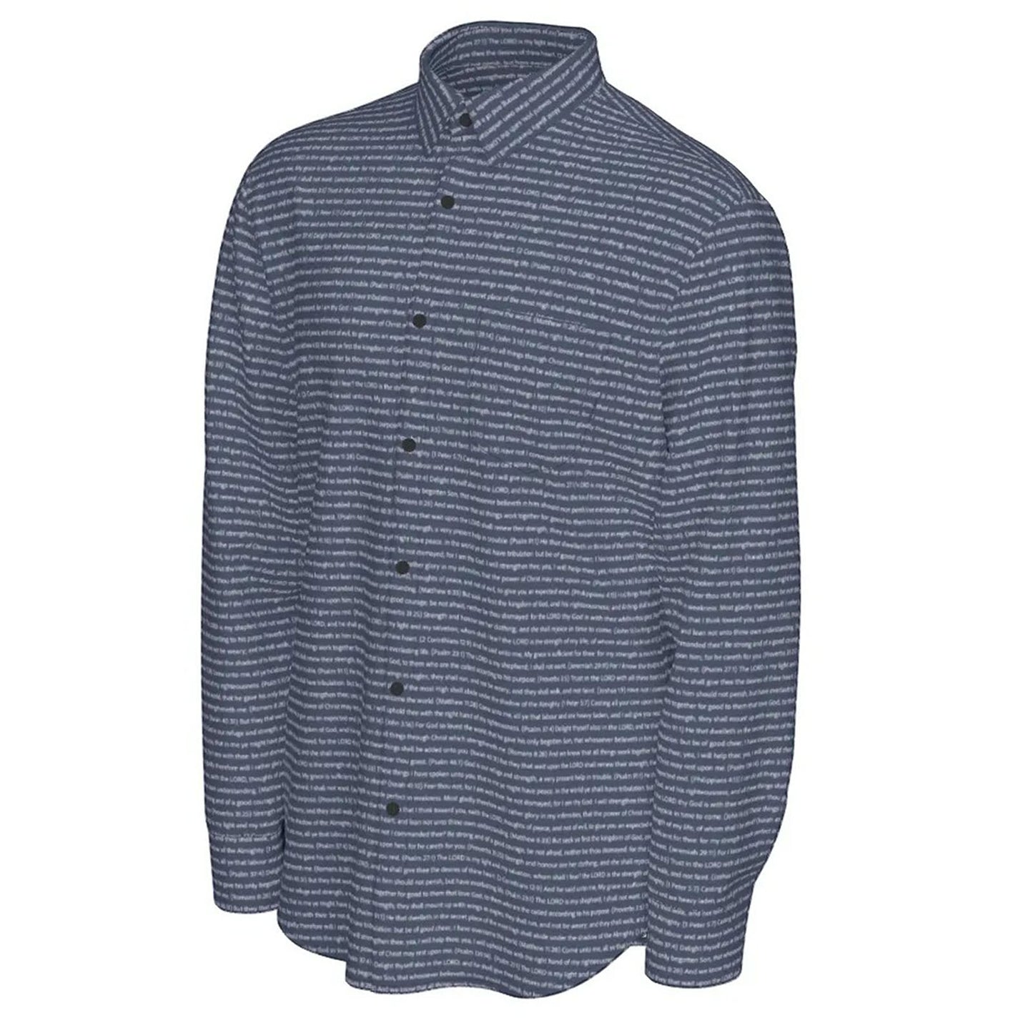 (Natural Cotton) Men Casual Long Sleeve Shirt | Song Lyrics