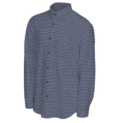 (Natural Cotton) Men Casual Long Sleeve Shirt | Song Lyrics