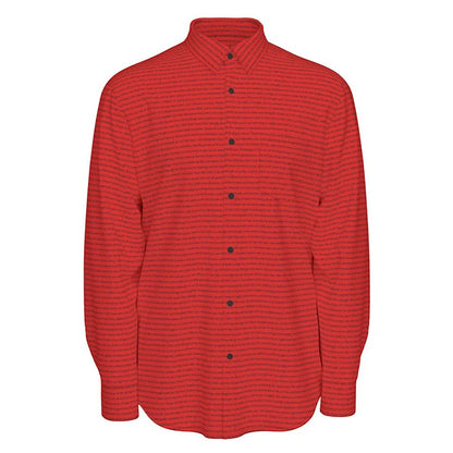 (Natural Cotton) Men Casual Long Sleeve Shirt | Song Lyrics