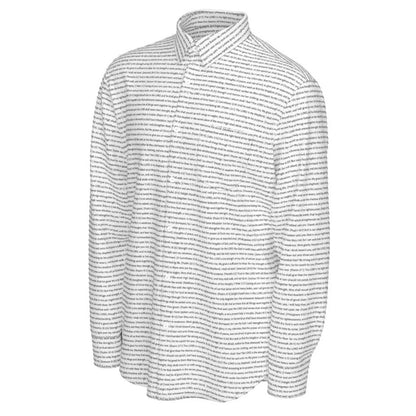 (Natural Cotton) Men Casual Long Sleeve Shirt | Song Lyrics