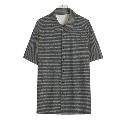 Men Short Sleeve Button Shirt | Song Lyrics