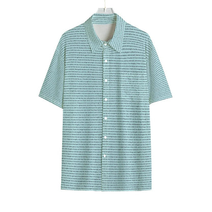 Men Short Sleeve Button Shirt | Song Lyrics