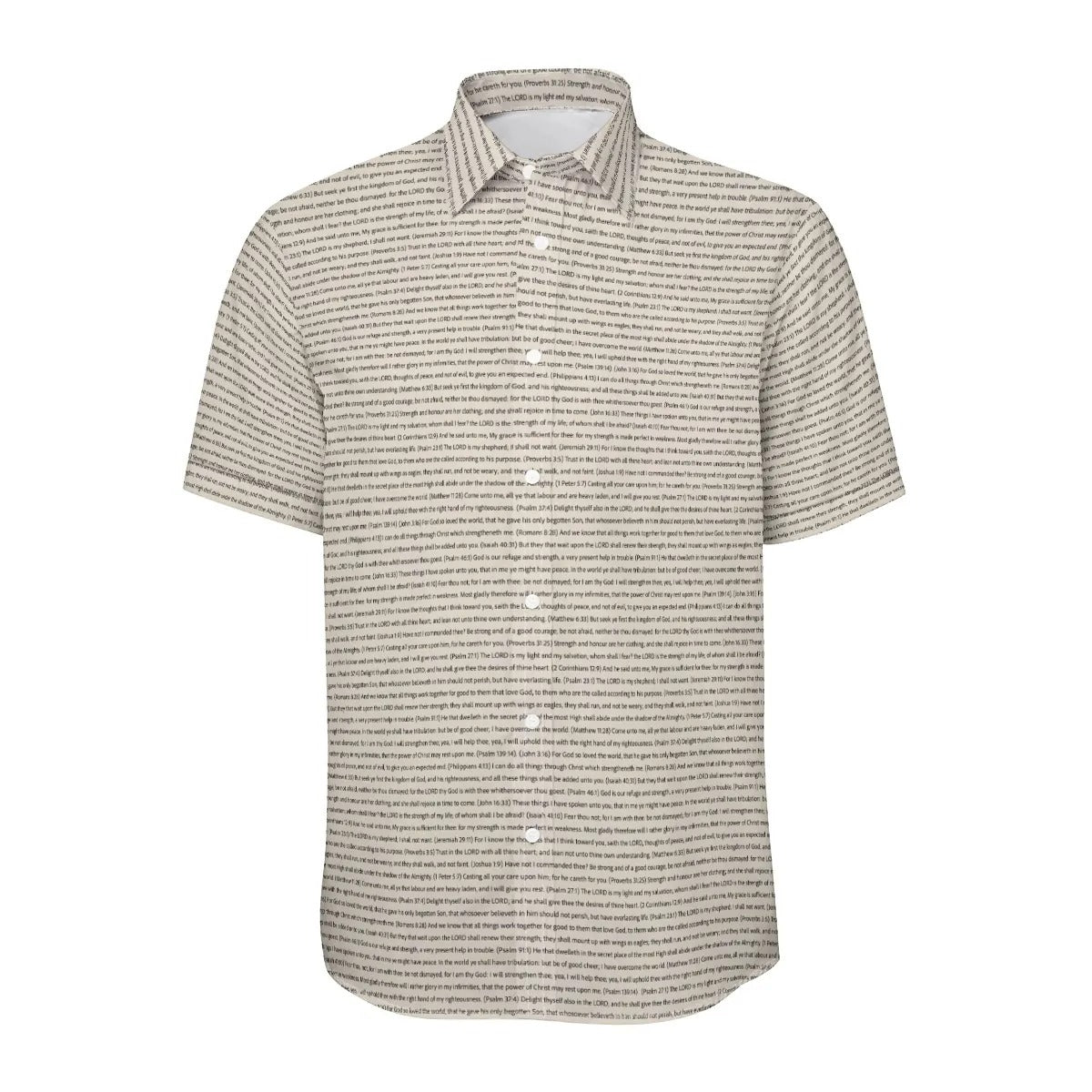 (Natural Cotton) Men Short Sleeve Button Shirt | Song Lyrics