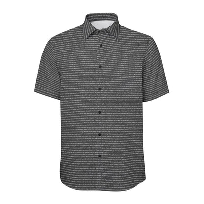 (Natural Cotton) Men Short Sleeve Button Shirt | Song Lyrics