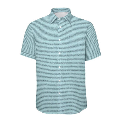 (Natural Cotton) Men Short Sleeve Button Shirt | Song Lyrics
