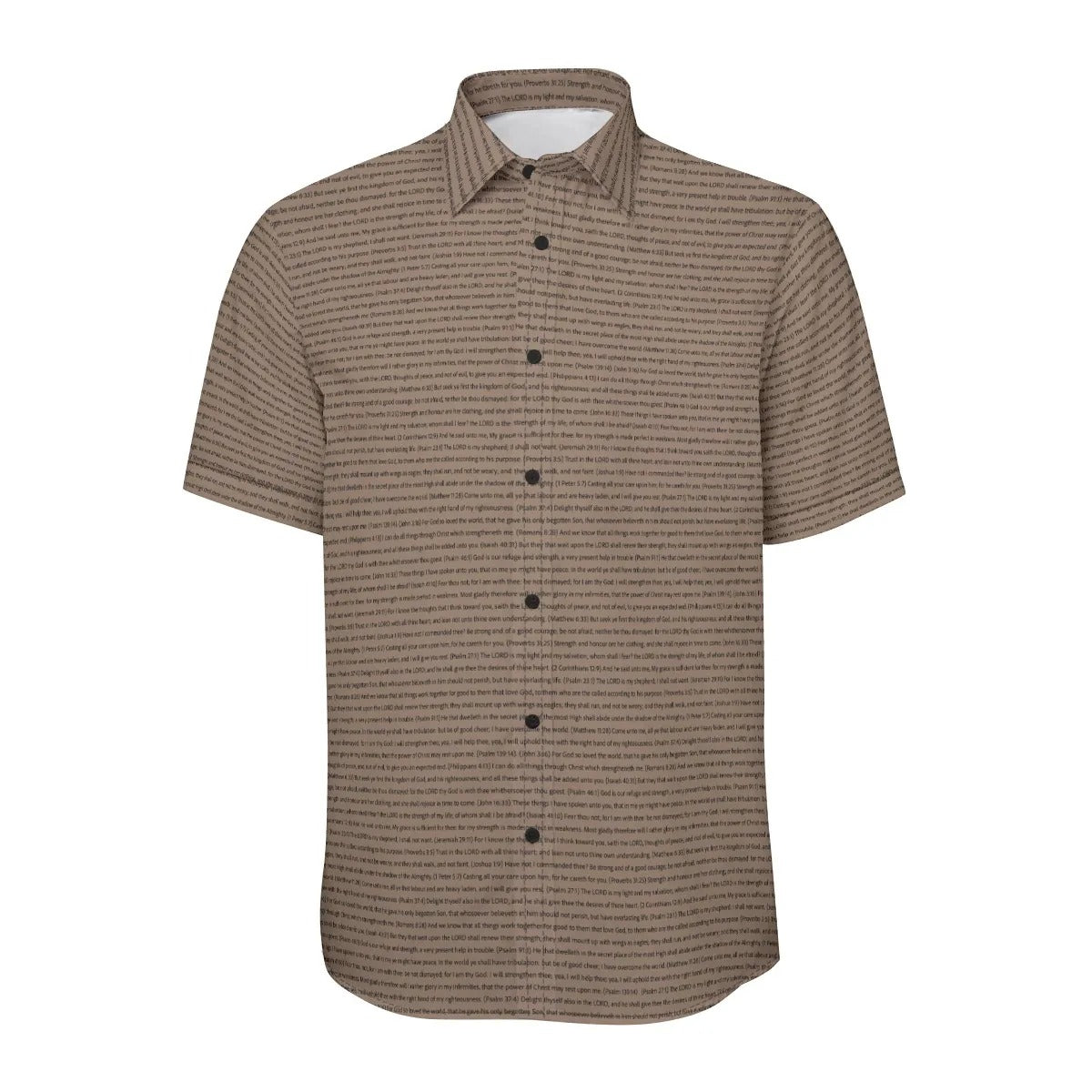 (Natural Cotton) Men Short Sleeve Button Shirt | Song Lyrics