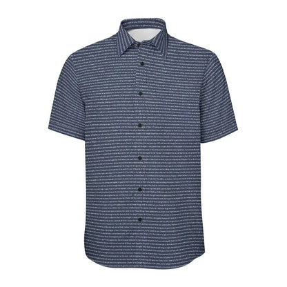 (Natural Cotton) Men Short Sleeve Button Shirt | Song Lyrics