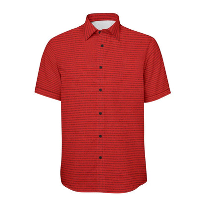 (Natural Cotton) Men Short Sleeve Button Shirt | Song Lyrics