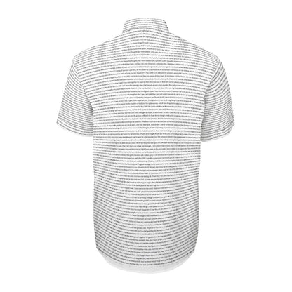 (Natural Cotton) Men Short Sleeve Button Shirt | Song Lyrics