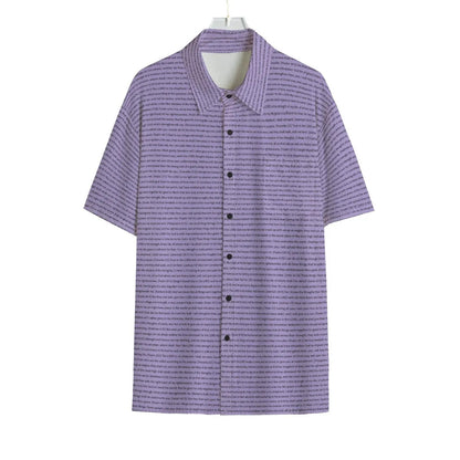 Men Short Sleeve Button Shirt | Song Lyrics