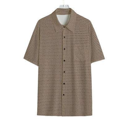 Men Short Sleeve Button Shirt | Song Lyrics