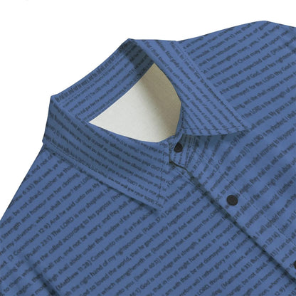 (Natural Cotton) Men Short Sleeve Button Shirt | Song Lyrics