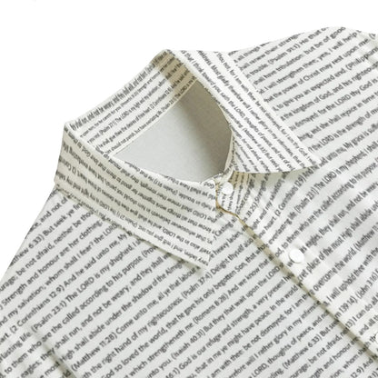 (Natural Cotton) Men Short Sleeve Button Shirt | Song Lyrics