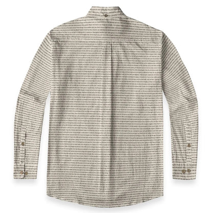 (Premium Cotton-Linen Texture) Men Casual Long Sleeve Shirt | Bible Verse & Scripture