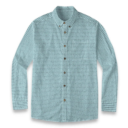 (Premium Cotton-Linen Texture) Men Casual Long Sleeve Shirt | Bible Verse & Scripture