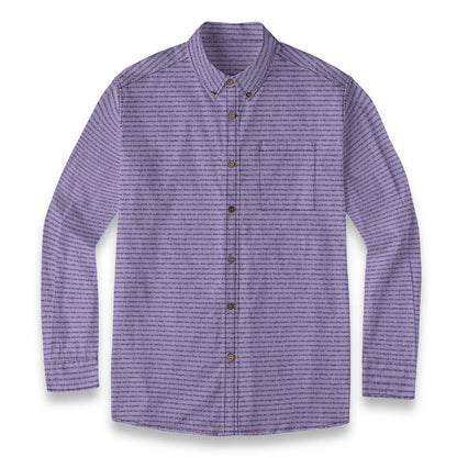 (Premium Cotton-Linen Texture) Men Casual Long Sleeve Shirt | Bible Verse & Scripture