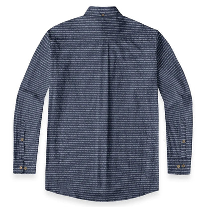 (Premium Cotton-Linen Texture) Men Casual Long Sleeve Shirt | Bible Verse & Scripture