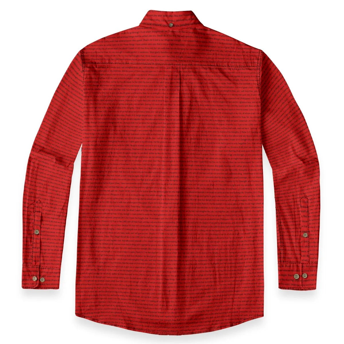 (Premium Cotton-Linen Texture) Men Casual Long Sleeve Shirt | Bible Verse & Scripture