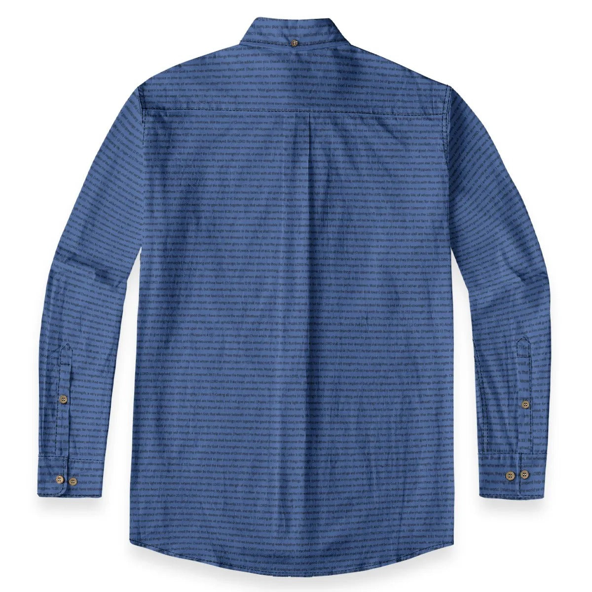 (Premium Cotton-Linen Texture) Men Casual Long Sleeve Shirt | Bible Verse & Scripture