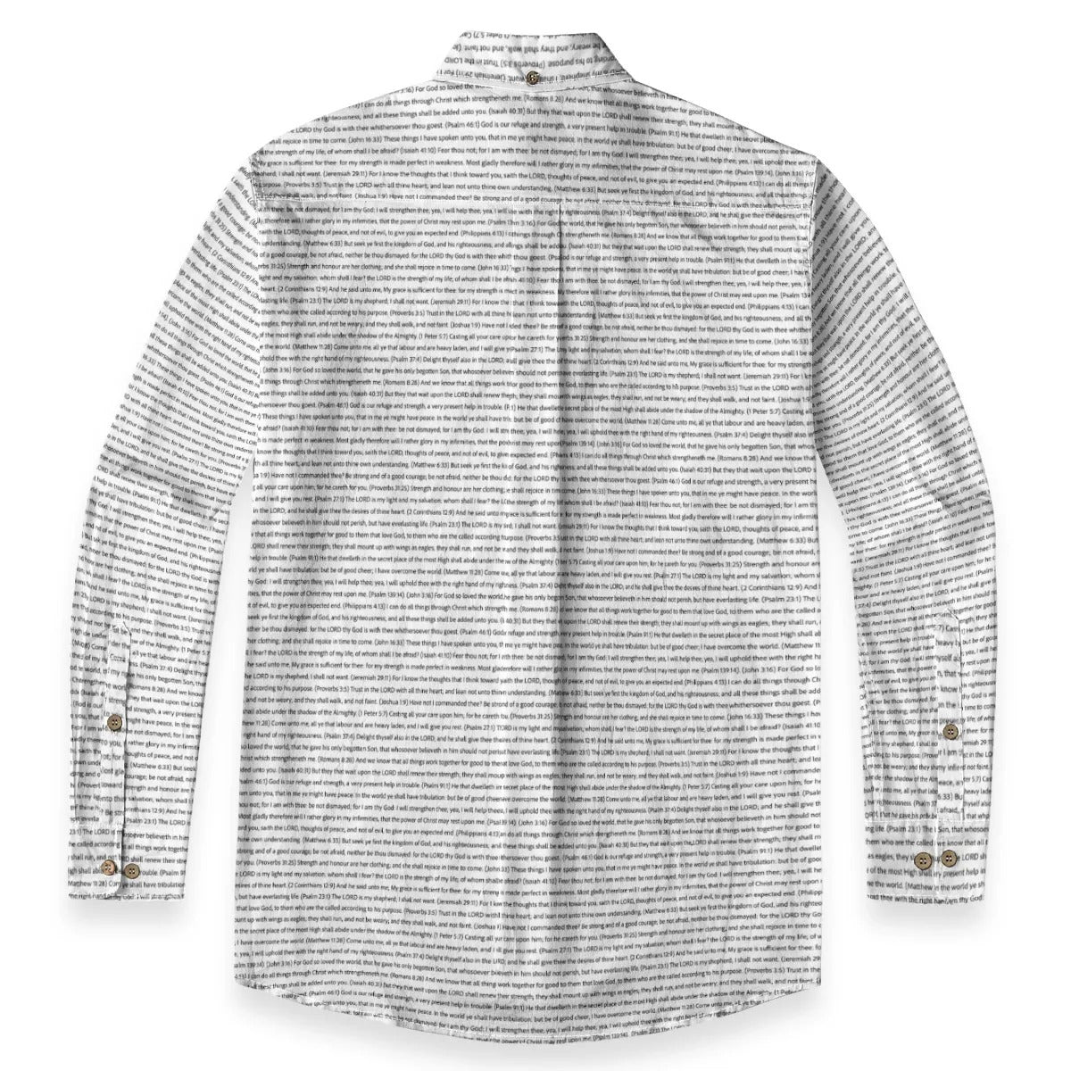 (Premium Cotton-Linen Texture) Men Casual Long Sleeve Shirt | Bible Verse & Scripture