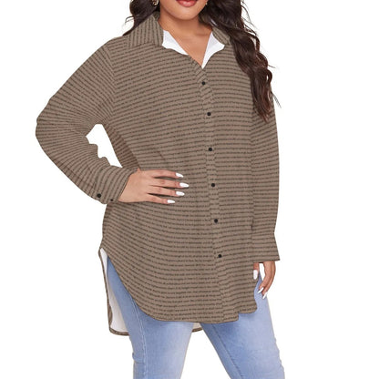 Women Long Sleeve Relaxed Tunic (Plus Size) Shirt | Bible Verse & Scripture