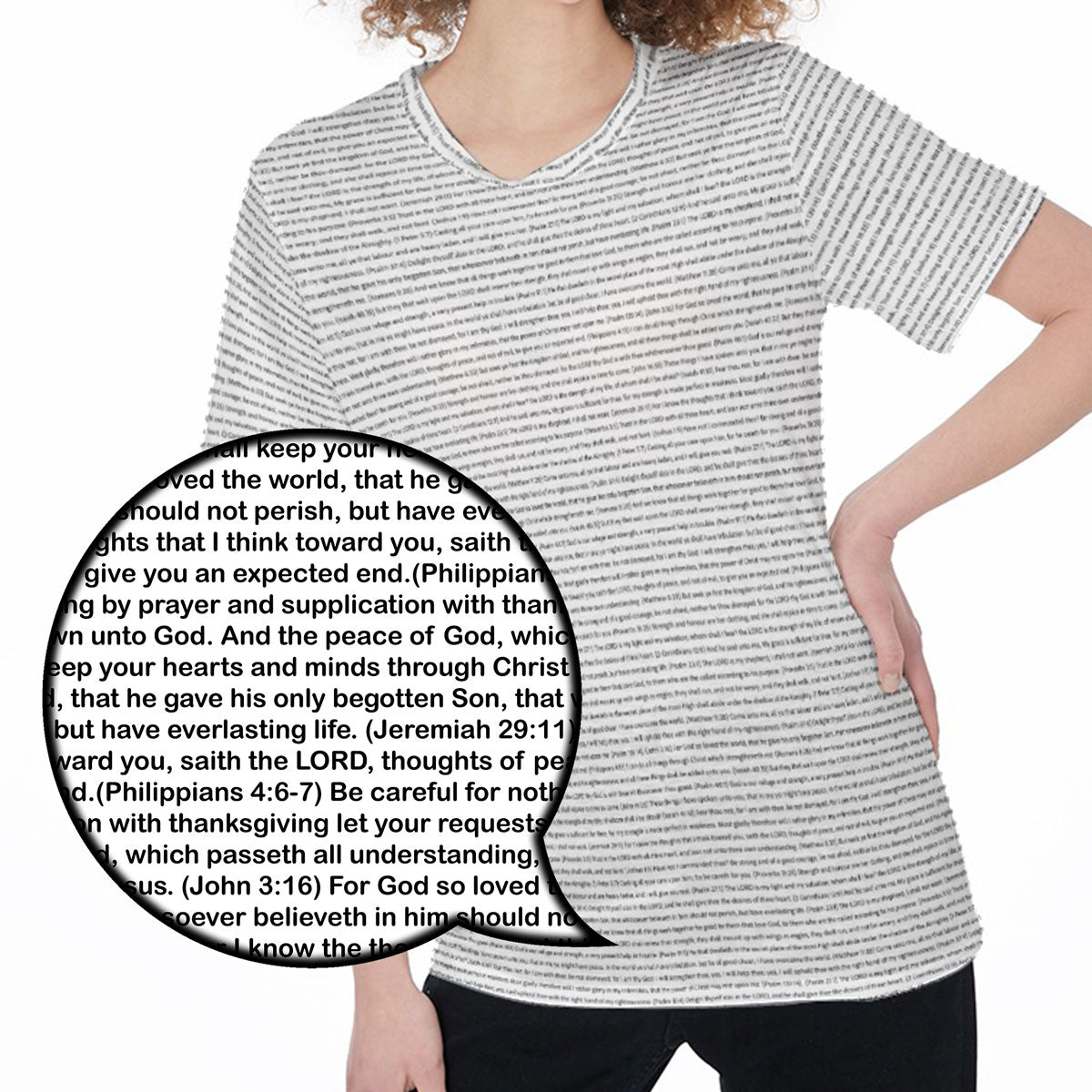 Women Rounded Neck T-Shirt | Personalized Bible Verse/Scripture