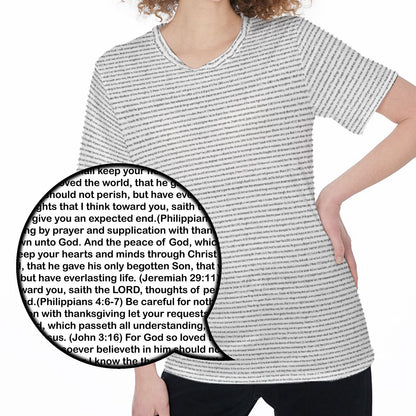 Women Rounded Neck T-Shirt | Personalized Bible Verse/Scripture