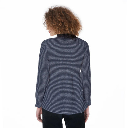 Women Long Sleeve Gathered-Back Shirt | Bible Verse & Scripture