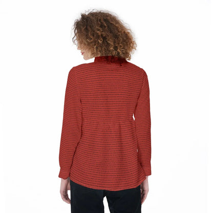 Women Long Sleeve Gathered-Back Shirt | Bible Verse & Scripture