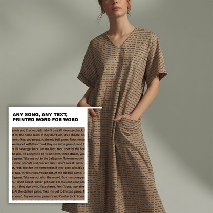 Women's Short Sleeve Relaxed V-Neck Midi Dress | Personalized Bible Verses