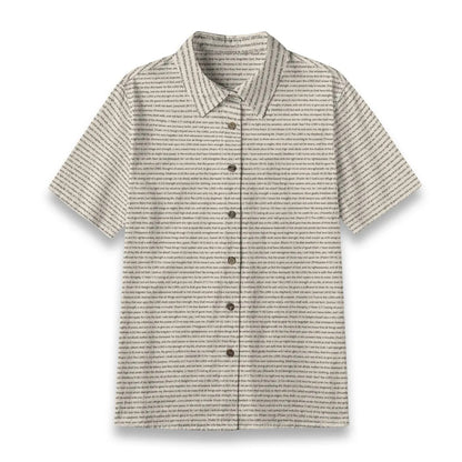 (Cotton-Linen Texture) Women Short Sleeve Shirt | Song Lyrics