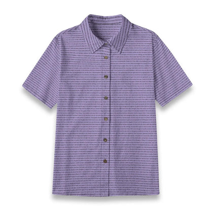 (Cotton-Linen Texture) Women Short Sleeve Shirt | Song Lyrics