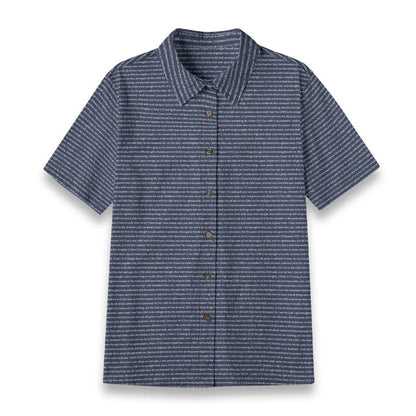 (Cotton-Linen Texture) Women Short Sleeve Shirt | Song Lyrics