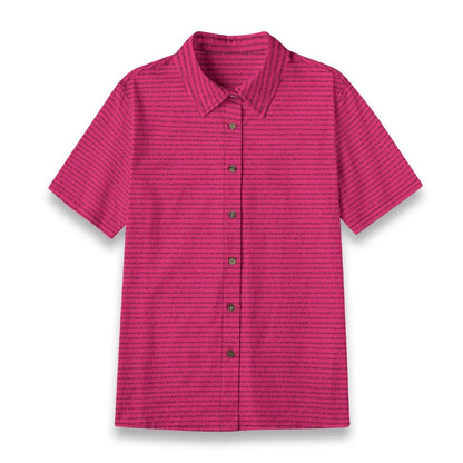 (Cotton-Linen Texture) Women Short Sleeve Shirt | Song Lyrics