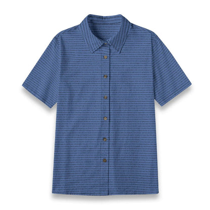 (Cotton-Linen Texture) Women Short Sleeve Shirt | Song Lyrics