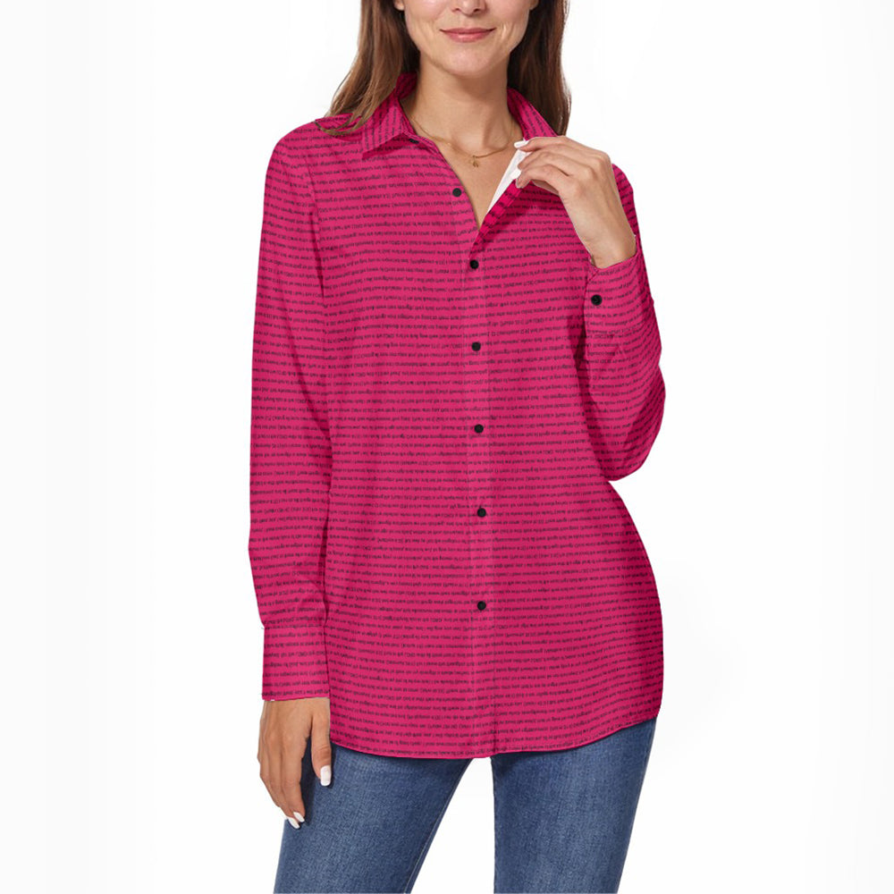 Women's Long Sleeve Stretch Shirt | Personalized Bible Verse & Scripture